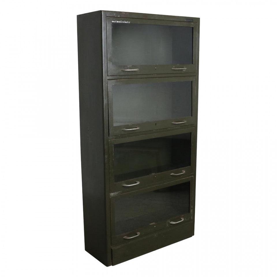 Vitrina verde din fier si sticla 168 cm Mahoba Raw Materials - PARIS14A.RO